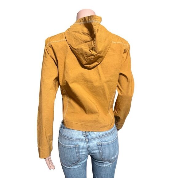 women's stretch nylon zip up thin casual hoodie short sweater M - Picture 4 of 6